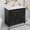 TIRAMISUBEST 36" Bathroom Vanity with Sink, Free Standing Cabinet with A Long Flip-Out Drawer & 2 Soft-Close Doors - 2 of 4