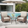 Buenhomino Patio Wicker Chairs Swivel Rocker Outdoor Rocking Chairs Set - 4 of 4