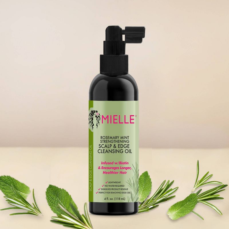 Mielle Organics Rosemary Mint Scalp &#38; Edge Cleansing Hair Oil - 4 fl oz, 5 of 9
