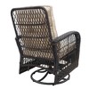 Cesicia 3 Pieces Swivel Patio Seating Set, Rocking Chair with Glass Top & Side Table - 4 of 4