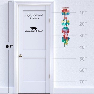 Multicolored Capiz Shell Waterfall Wind Chime, 40" Long