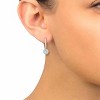 Pompeii3 1Ct Diamond Floral Shape Studs Lab Created Earrings White or Yellow Gold - 3 of 4