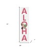 HomeRoots 36" White And Pink Solid Wood Tropical Floral Aloha Porch Sign - 3 of 4