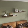 INFURNIC Decorative Wall Shelf Floating Shelves Set for Displaying Books and Decor Modern Minimalist Design, Brown, 9.8"*47"*1.5" - 2 of 4