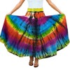 Agan Traders Women's Boho Summer Tie-dye High Waistband A Line Flared Maxi Skirt - 2 of 4