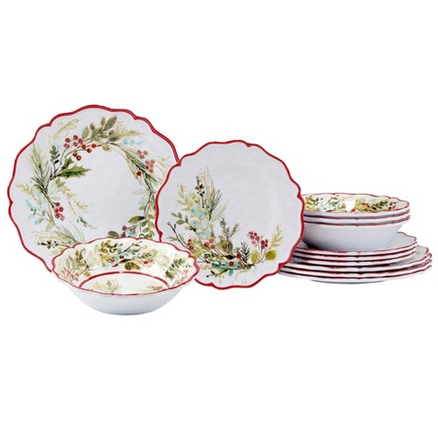 Certified International 12pc Christmas Gatherings Melamine Dinnerware Set Target