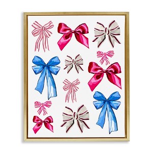 Stupell Industries Varied Fashion Ribbons Floating Frame Canvas Art - 1 of 4