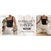 Zeagoo Women's Square Neck Sleeveless Crop Tops Cute Double Layer Casual Slim Fit Trendy Tank Tops - 4 of 4