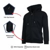 Men's Faux Shearling Lined Full Zip-Up Hoodie Sweatshirt - 4 of 4