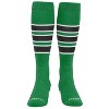 PEAR SOX Striped OTC Baseball, Softball, Football Socks (C) Kelly Green, White, Black - 2 of 4