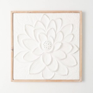 Sullivans White Embossed Flower Wall Art 23.25"H - 1 of 3