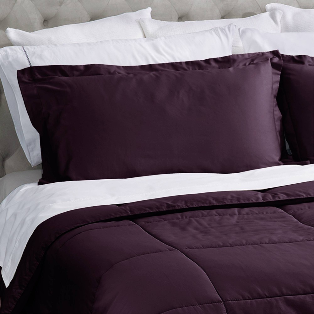Photos - Bed Linen King Sham Set Plum - Covermade: 300 Thread Count, Hypoallergenic, Cotton Weave, Machine Washable