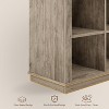 8 Cube Book Shelf, Rustic Farmhouse Wood Horizontal Bookshelf, Long Freestanding Bookcase Cabinet, 2-Tier Storage Organizer for Living Room, Entryway - 4 of 4