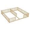 Grungis Double Twin Size Floor Bed for Kids with Fence,Modern Toddler Bed with Guardrails,Montessori Bed for Bedroom - 4 of 4