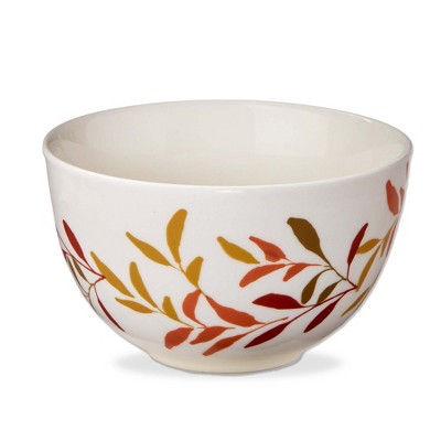 Tag Autumn Botanical Snack Bowl - 14oz Dishwasher-Safe Dining Bowl, 4.75" x 4.75" x 3" - Perfect for Everyday Use