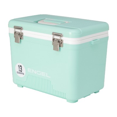 Engel UC13SF 13 Quart 18 Can Leak Proof Odor Resistant Insulated Cooler Drybox with Integrated Shoulder Strap in Seafoam Holds 18 Cans