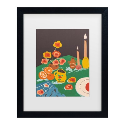 Trademark Fine Art - Gigi Rosado  Green table Matted Framed Art