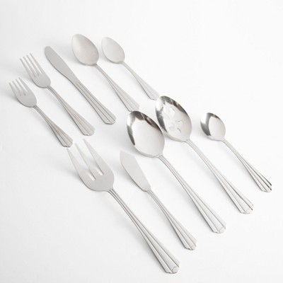 BrylaneHome 45-Piece Everyday Classic Canberra Flatware Set