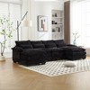110.63'' Chenille Oversized Four-Seater U-Shaped Sectional Sofa with High-Density Sponge Filling and Solid Wood Frame - 3 of 4