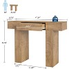 47-Inch Long Console Table with Drawer, Wooden Rectangular Sofa Table Behind The Couch, Industrial Farmhouse Entryway Foyer Hallway Tables - 2 of 4