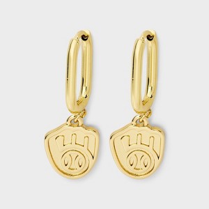 Bijoux Sport by Luv Aj MLB Gold Logo Huggie Earrings - 1 of 3