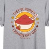 Women's - Friends - They've Ruined Cranberry Day Oversized Graphic T-Shirt - 2 of 4