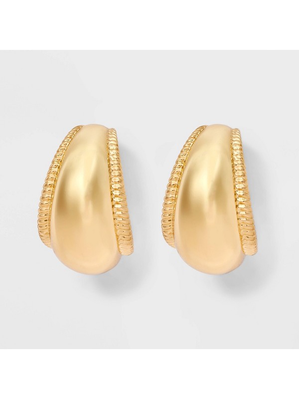 Chunky Hoop Earrings — Gold