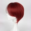 Unique Bargains Women's Wigs 14" Grey Red with Wig Cap - 3 of 4
