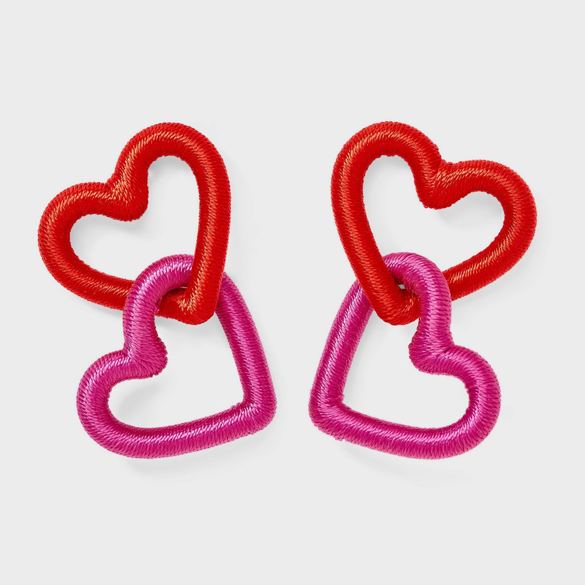 SUGARFIX by BaubleBar Heart to Heart Earrings - Pink