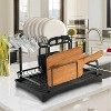 LunaLulinlk Dish Drying Rack, 2 Tier Dish Racks with Water Tray Dish Drainer for Kitchen Counter with Utensil & Cup Holder - 3 of 4