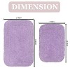 Radiant Bathroom Rugs Set, Machine Washable Rug, Extra Soft and Absorbent bath Rug, Bath Mat Set, Bath Floor Mat Non-Slip, 2 Pcs Set(S+M), Purple - 3 of 4
