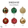 30pc Graceful Ornament Bundle Set, Traditional Red, Green, and Gold Glittered Tree Baubles| OrnamentallyYou - 2 of 4