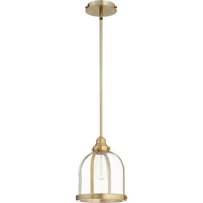 Quorum Lighting Banded Dome 1 - Light Pendant in  Aged Brass