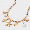 Starfish Pearl Charm Necklace - A New Day™ Gold - 4 of 4
