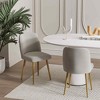 Lirago Dining Chairs with Metal Legs Set of 2 Gray 23x19 - 2 of 4