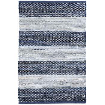Home ConservatoryStriped Rag Handwoven Cotton Area Rug
