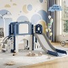 8-in-1 Toddler Slide & Climber, Kids Playground with Basketball Hoop, Tunnel & Rocking Toy for Indoor Outdoor Use - 4 of 4