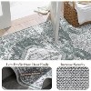 9x12 Washable Vintage Oriental Area Rug, Low-Pile Non-Slip Foldable Carpet, Stain-Resistant Soft Floor Cover for Living Room, Bedroom, Grey - 3 of 4