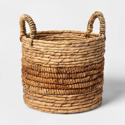 Round Braided Seagrass Basket, Natural