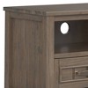 Rowan Low TV Stand for TVs up to 60" Smoky Brown - Wyndenhall: Solid Wood Media Console with Storage - 4 of 4