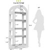 Tribesigns 5-Tier Arch-Shaped Bookshelf, Tall Standing Wooden Modern Storage Bookcase for office,living room - 2 of 4