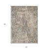 Beige Ivory And Black Geometric Washable Indoor Outdoor Area Rug - 3 of 4