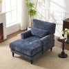 Modern Upholstered Chaise Lounge Sofa Chair, Cozy Recliner with Thick Cushion for Living Room or Bedroom - The Pop Home - 3 of 4
