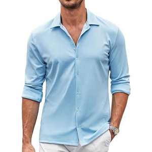 COOFANDY Men's Casual Button Down Shirt Wrinkle Free Shirts Long Sleeve Dress Shirt S-XXXL - 1 of 4