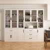 FUFU&GAGA Large Combo Storage Cabinet Glass Door Display Cabinet Combined Cabinet Organiser - 4 of 4