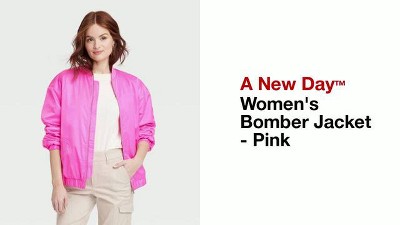 Women s Bomber Jacket A New Day Pink Target