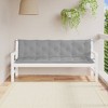 vidaXL Garden Bench Cushions 2pcs - Gray, Oxford Fabric, 70.9"x19.7"x2.8", Non-Slip Design, Indoor/Outdoor Use - 2 of 4