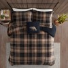 Sapphtopaz 4-Piece Full/Queen Sheet Set, Plush Alternative Comforter Set, Sheets Queen Size Bed Set, Bedding with Decorative Pillow -Black & Brown - 4 of 4