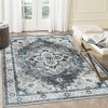 Washable Boho Area Rugs for Living Room Bedroom Vintage Persian Medallion Rug Non Slip Low Pile Carpet, 8'x10' Beige Gray - 3 of 4