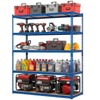 5 Tier Garage Storage Shelves, 2500LBS Capacity Metal Shelving Unit for Garage, Industrial, Warehouse, Kitchen, Closet, , Blue - 4 of 4